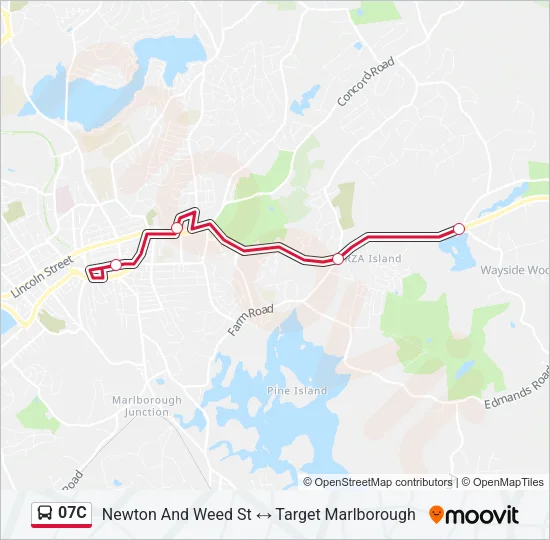 07C Bus Line Map
