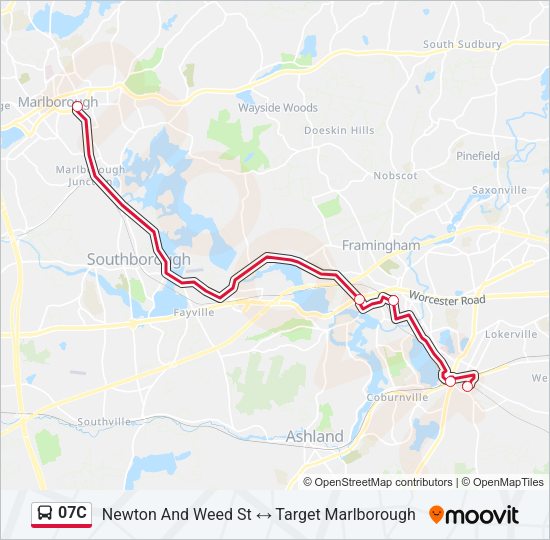 07C Bus Line Map