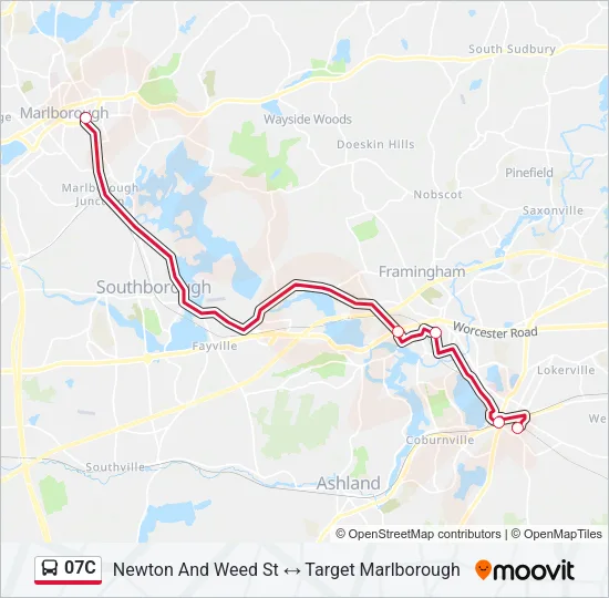 07C Bus Line Map