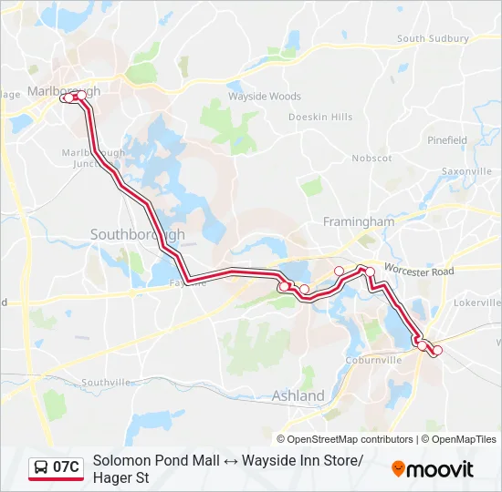 07C Bus Line Map