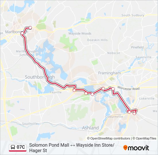 07C Bus Line Map