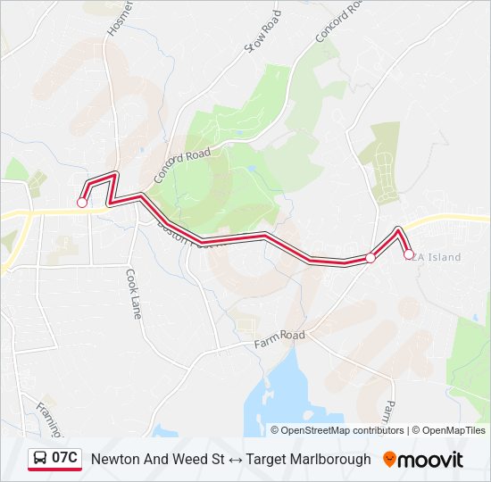 07C Bus Line Map