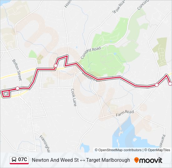 07C Bus Line Map