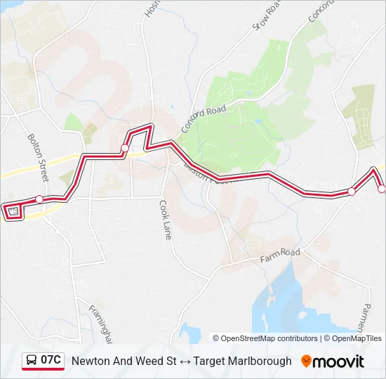 07C Bus Line Map