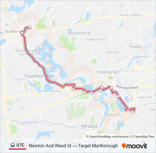 07C Bus Line Map