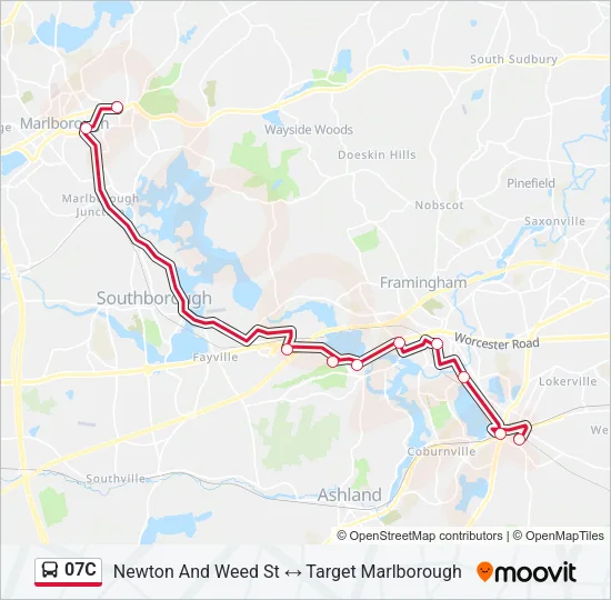 07C Bus Line Map