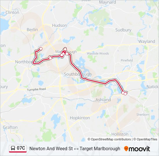 07C Bus Line Map