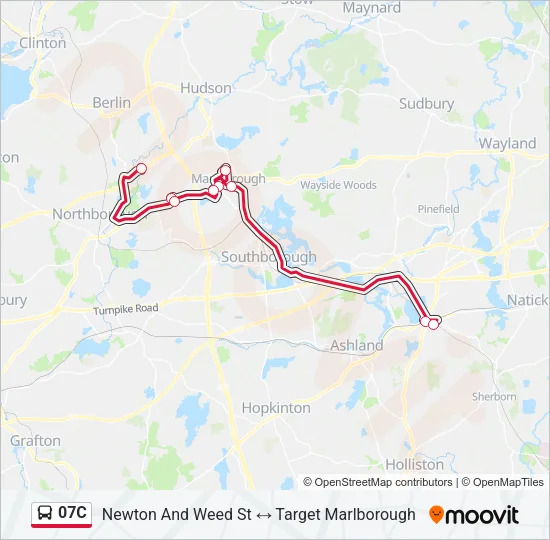 07C Bus Line Map