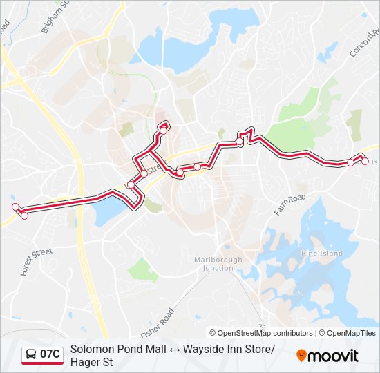 07C Bus Line Map