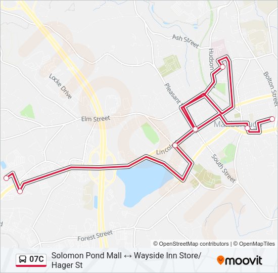 07C Bus Line Map