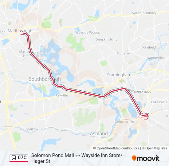 07C Bus Line Map