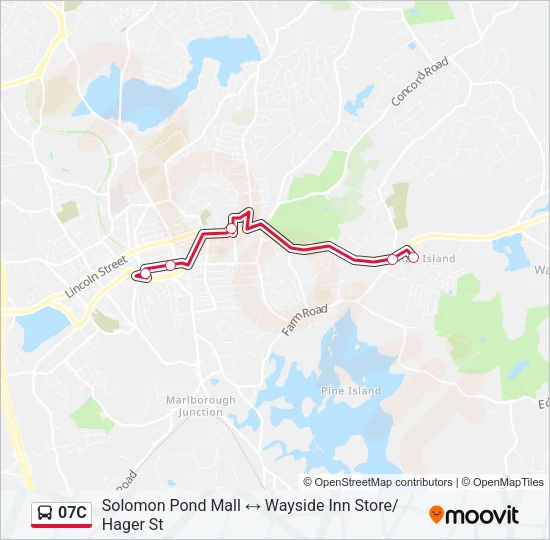 07C Bus Line Map