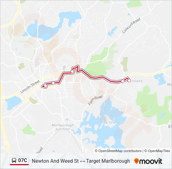 07C Bus Line Map