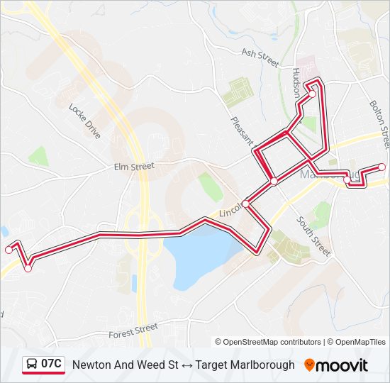 07C Bus Line Map