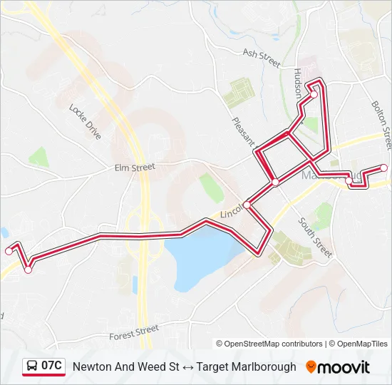 07C Bus Line Map