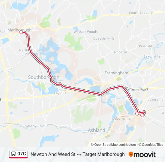 07C Bus Line Map