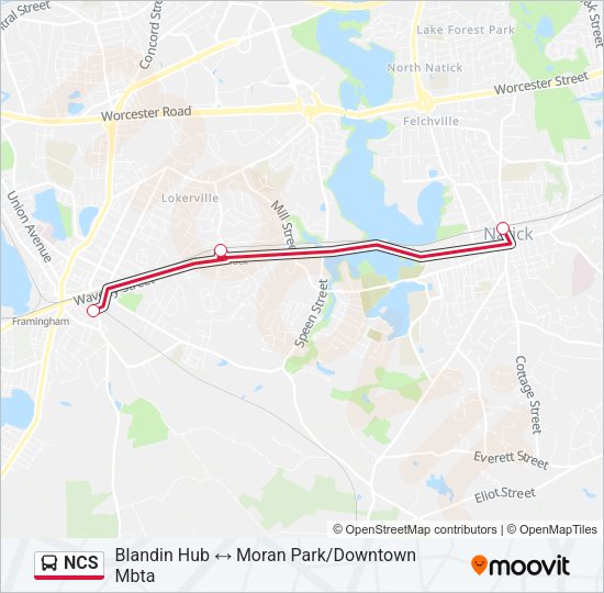 NCS Bus Line Map
