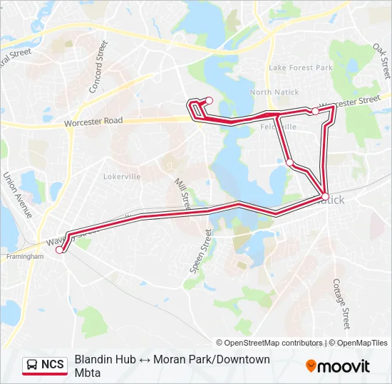 NCS Bus Line Map