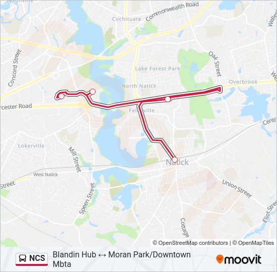 NCS Bus Line Map