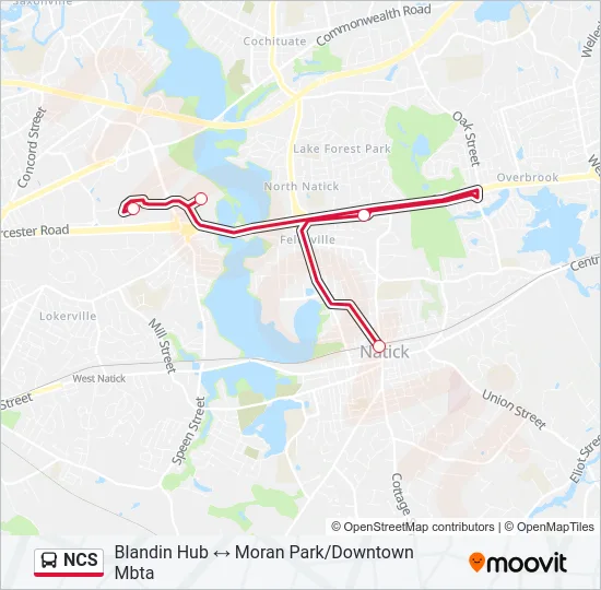 NCS Bus Line Map