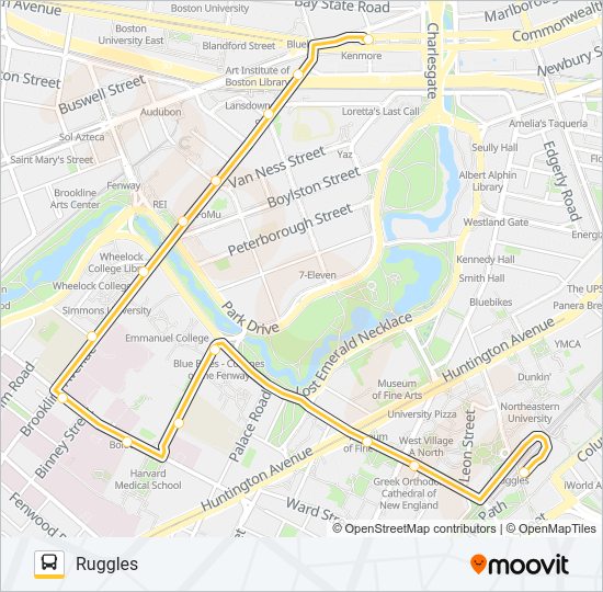 8 bus Line Map