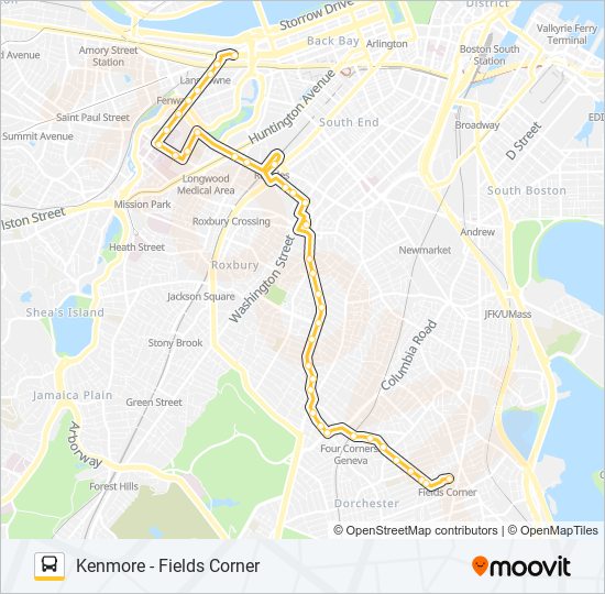 19 bus Line Map