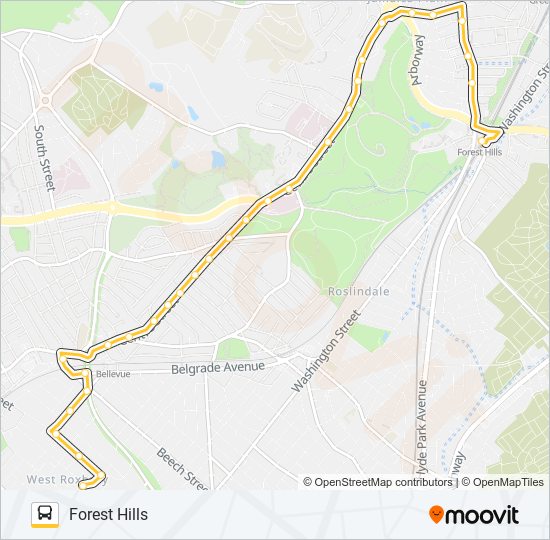 38 bus Line Map