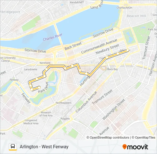 55 Bus Line Map