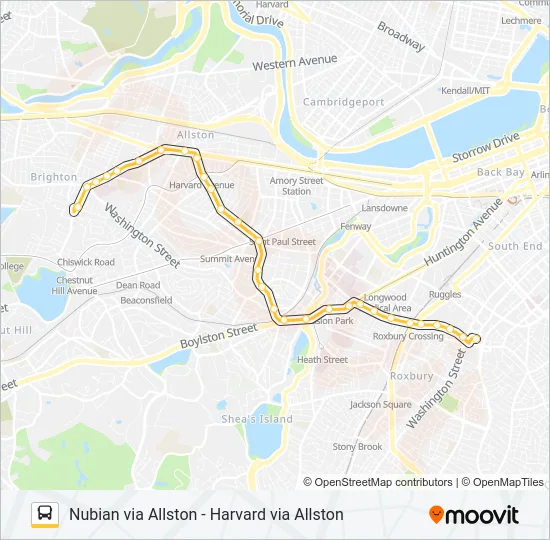 66 Bus Line Map