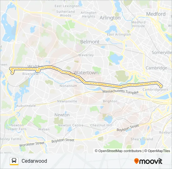 70 Bus Line Map