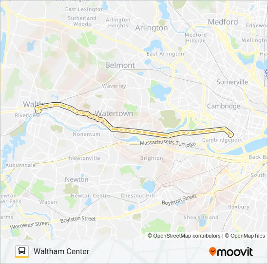 70 Bus Line Map