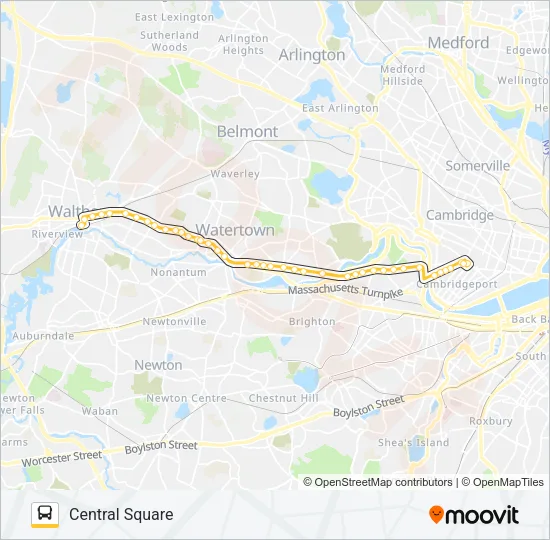 70 Bus Line Map