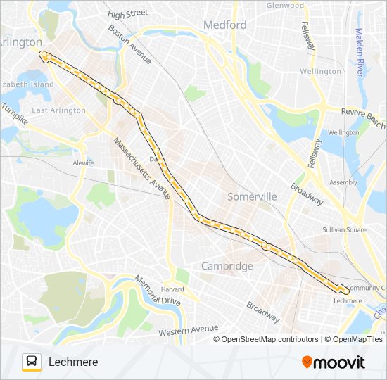 87 Bus Line Map