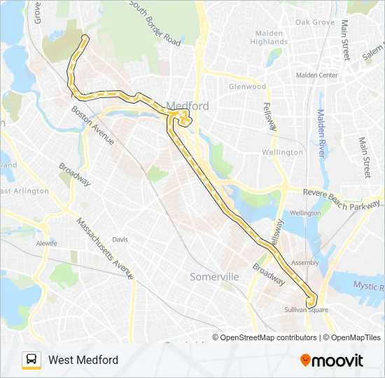 95 Bus Line Map