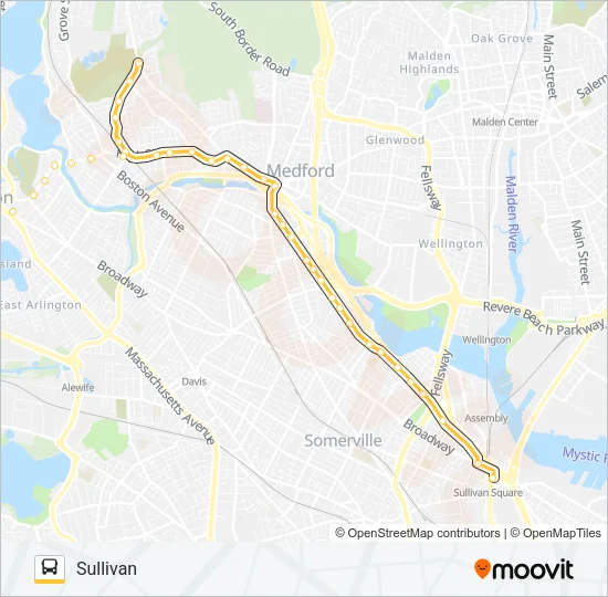 95 Bus Line Map