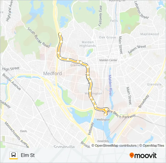 100 Bus Line Map