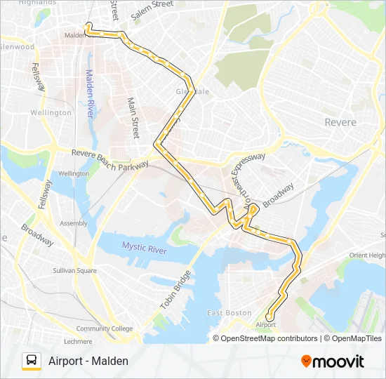 104 Bus Line Map
