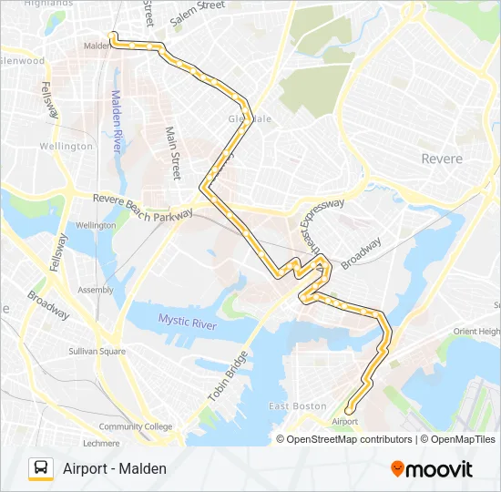 104 Bus Line Map
