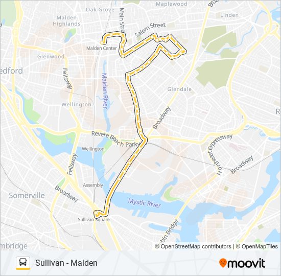 105 Bus Line Map