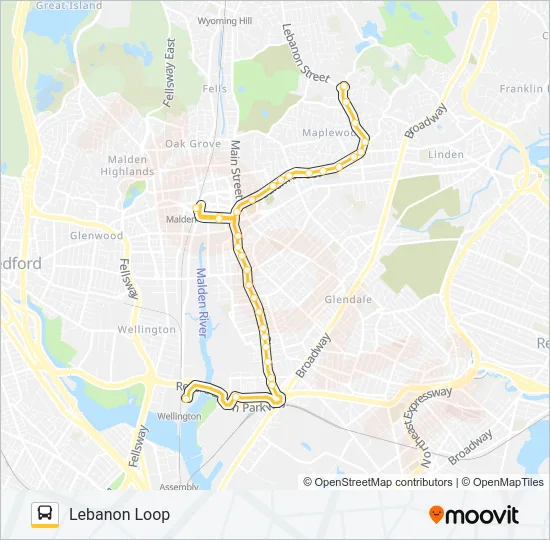 106 Bus Line Map