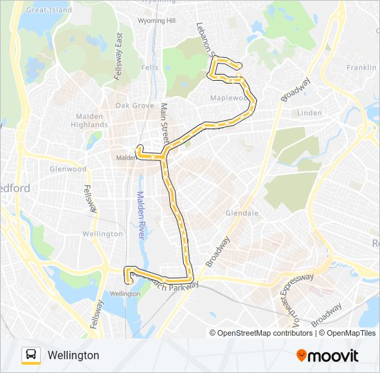 106 Bus Line Map