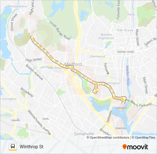 134 Bus Line Map