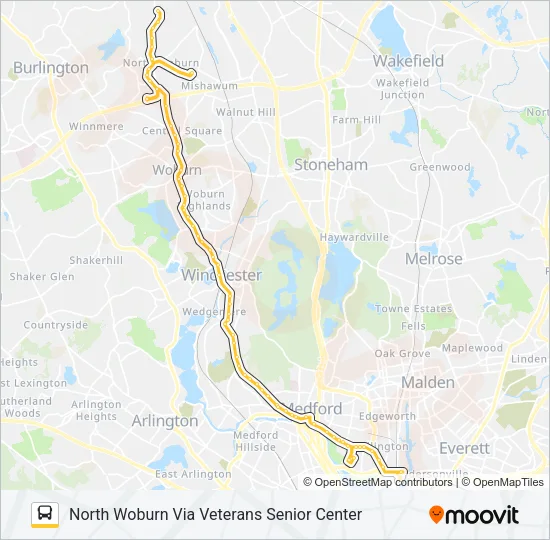 134 Bus Line Map