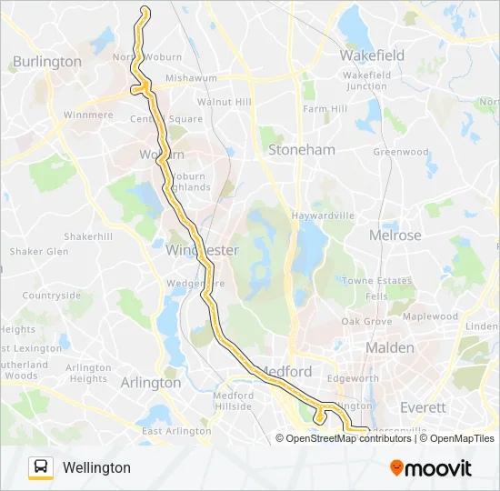 134 Bus Line Map