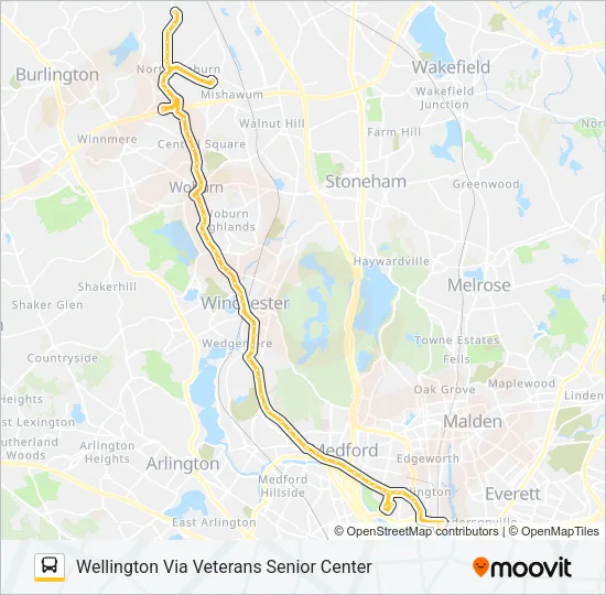 134 Bus Line Map