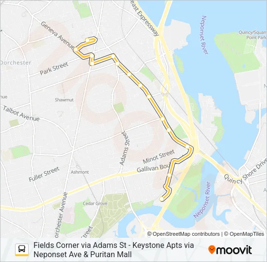 201 Bus Line Map