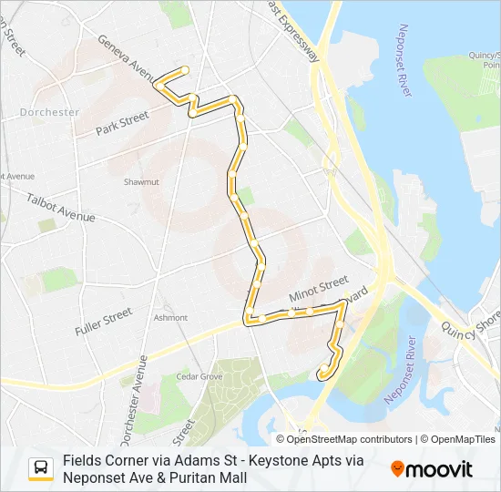 201 Bus Line Map