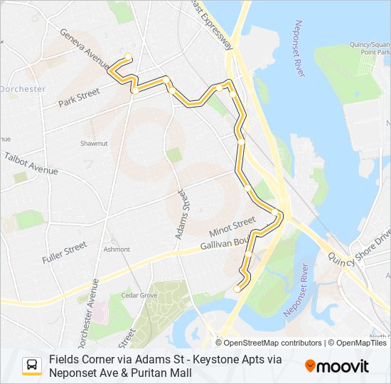 201 Route: Schedules, Stops & Maps - Keystone Apts Via Neponset Ave &  Puritan Mall (Updated)
