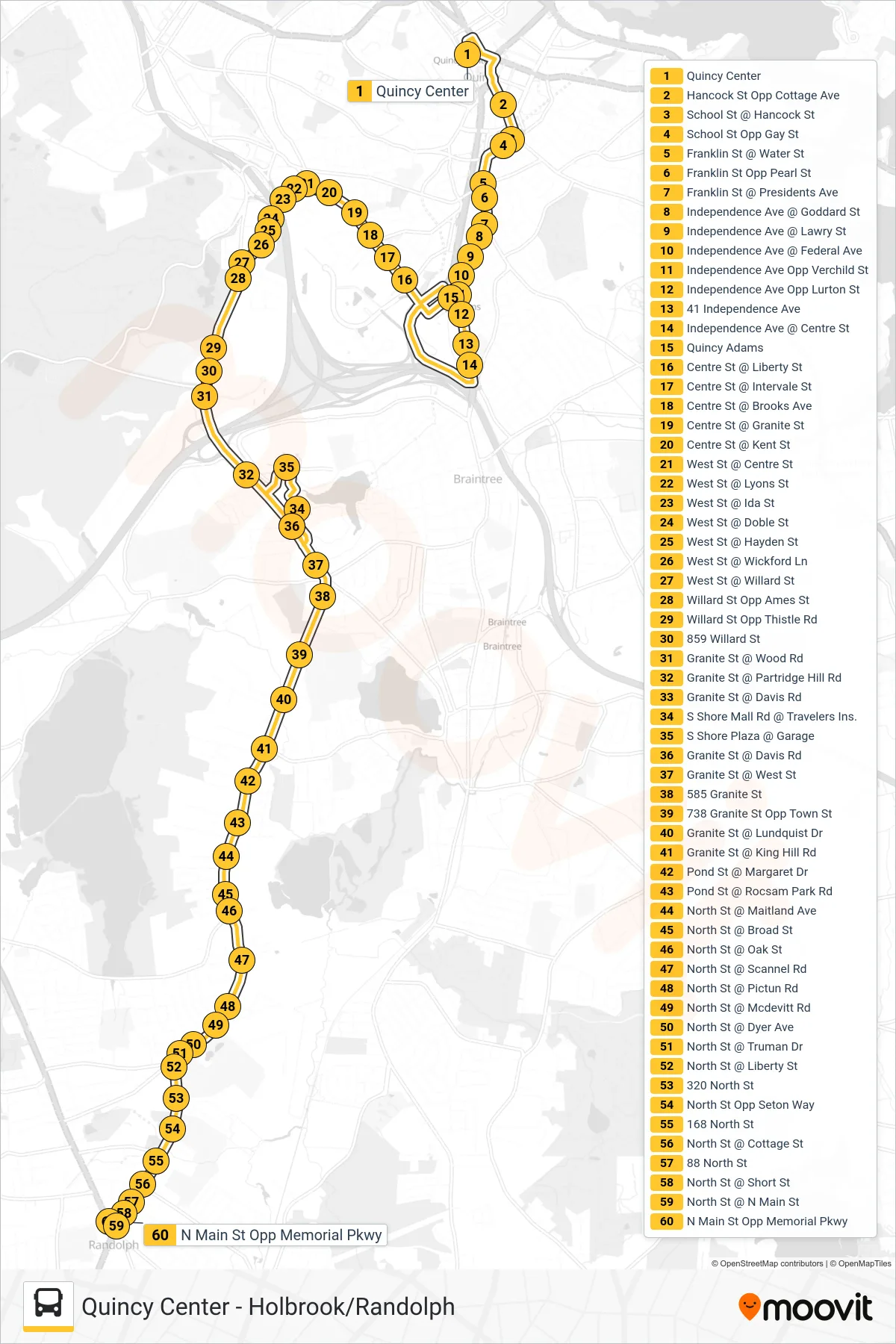 238 bus Line (Crawford Square) route and stops on a map