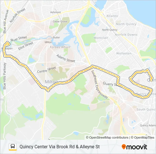 245 Bus Line Map